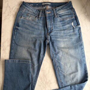 Sonoma straight-leg/mid-rise jeans 2P curvy-fit